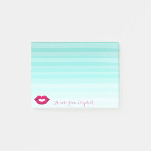 Süße hübsche stilvolle girly Lippen Post-it Klebezettel
