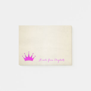 Süße Hübsche Stylische, Glitzernde Tiara Post-it Klebezettel