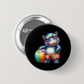 Süße Hüfte Sommerurlaub Strandball Button (Vorne & Hinten)