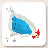 Süße Hühner Aquarell Getränkeuntersetzer (Vorderseite)