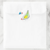 Süße Hühner Aquarell-Kunst Runder Aufkleber (Tasche)