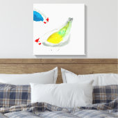 Süße Hühner Aquarell Leinwanddruck (Insitu (Schlafzimmer))