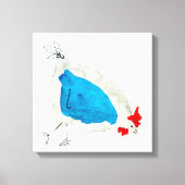 Süße Hühner Aquarell Leinwanddruck (Vorderseite)