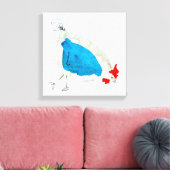 Süße Hühner Aquarell Leinwanddruck (Insitu (Wohnzimmer))