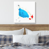 Süße Hühner Aquarell Leinwanddruck (Insitu (Schlafzimmer))
