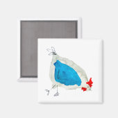 Süße Hühner Aquarell Magnet (Vorderseite/Rückseite)