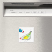 Süße Hühner Aquarell Magnet (In Situ (Geschirrspüler))