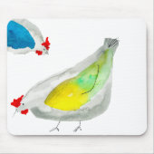 Süße Hühner Aquarell Mousepad (Vorne)