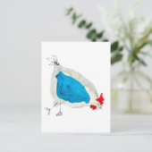 Süße Hühner Aquarell Postkarte (Stehend Vorderseite)