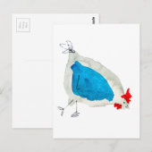 Süße Hühner Aquarell Postkarte (Vorne/Hinten)