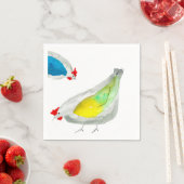 Süße Hühner Aquarell Serviette (Beispiel)