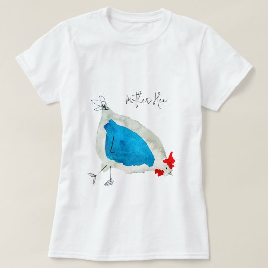 Süße Hühner Aquarell T-Shirt (Design vorne)