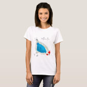 Süße Hühner Aquarell T-Shirt (Vorne ganz)