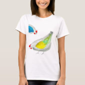 Süße Hühner Aquarell T-Shirt (Vorderseite)