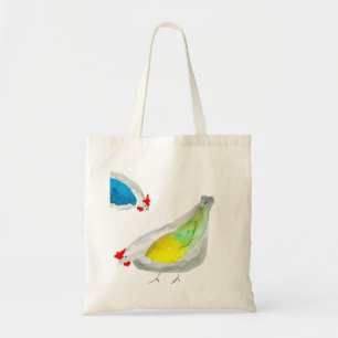 Süße Hühner Aquarell Tragetasche