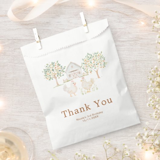 Süße Hühner-Farm-Scheunen-Geburtstagsfeier Geschenktütchen (Ausgeschnitten)