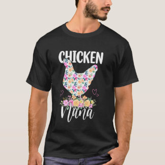 Süße Hühner-Nana-Blumen-Mama-Mommy-Mama-Mütter-Tag T-Shirt