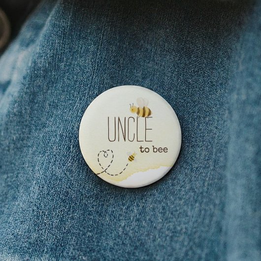 Süße Hummel-Baby-Party-Onkel-wird-Biene-Button Button