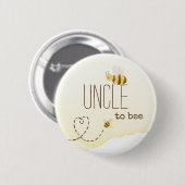 Süße Hummel-Baby-Party-Onkel-wird-Biene-Button Button (Vorne & Hinten)