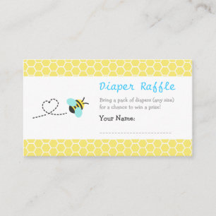 Süße Hummel-Baby-Shower-Windel-Raffle-Tickets Begleitkarte