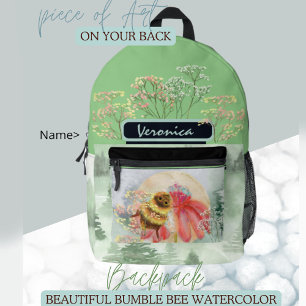 Süße Hummel Bedruckter Rucksack
