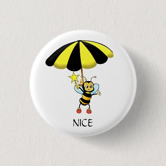 Süße Hummel Button (Vorderseite)