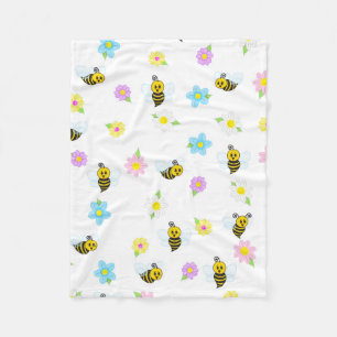 Süße Hummel Gelb Schwarze Hummel Bunte Fleecedecke