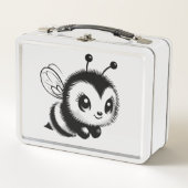 Süße Hummel Metall Brotdose (Vorderseite)
