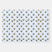 Süße Hummel Nahtloses Muster Geschenkpapier Set (Vorderseite 3)