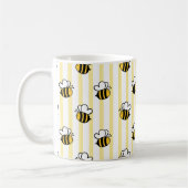 Süße Hummel Nahtloses Muster Kaffeetasse (Links)