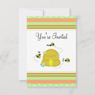 Süße Hummel-Party-Einladung Einladung