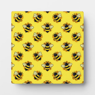 Süße Hummel-Sommer-Muster Fotoplatte
