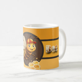 "Süße Hummel- und Honigwaben-Keramik-Kaffeetasse" Kaffeetasse