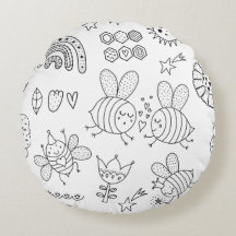 Süße Hummel und Regenbogen-Kinderzimmer