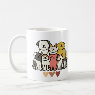 Süße Hund-Gruppe Tasse - Bezaubernde Welpen-Truppe
