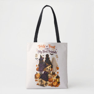 Süße Hund Halloween-Aquarell-Illustration Tasche