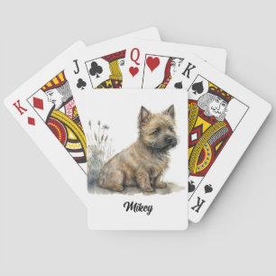 Süße Hund-Illustration - Cairn Terrier Spielkarten