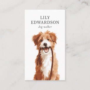 Süße Hund-Illustration Haustiersitter Hundeausführ Visitenkarte