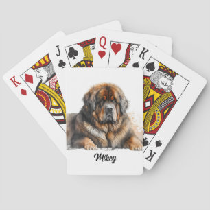 Süße Hund-Illustration - Mastiff Spielkarten