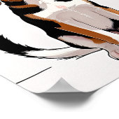 Süße Hund-Illustration Wandkunst Poster (Ecke)