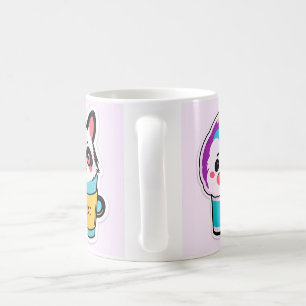Süße Hund Katze Tasse