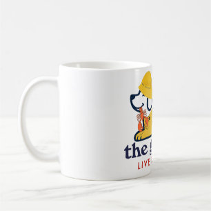 Süße Hund-Silhouette Lustiges gelbes Lobstermann-O Kaffeetasse