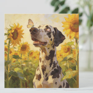 Süße Hund Sonnenblume Geburtstag Anlass Karte