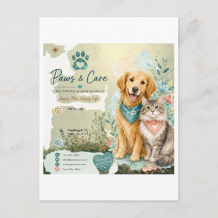 Süße Hund-und Katzenbetreuer-Hunde-Spaziergänger-G Postkarte