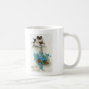 Süße Hündchen und Schuh Geburtstagsgrüße Kaffeetasse