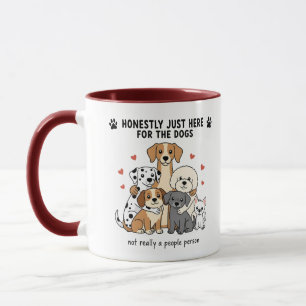 Süße Hunde-Familiengruppe für Hundemütter und Tier Tasse