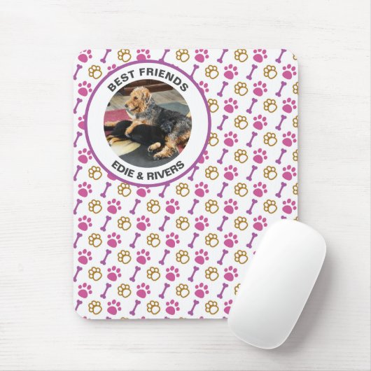 Süße Hunde-Fußabdrücke-Mauspad Mousepad (Mit Mouse)