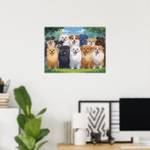 Süße Hunde Hintergrund Poster (Heimbüro)