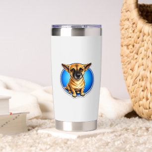 Süße Hunde-Illustration Edelstahl-Reisemug Thermobecher