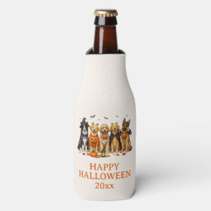 Süße Hunde in Kostümen Halloween Flaschenkühler